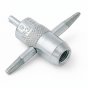 4-in-1 Tyre Valve Setting and Removal Tool - Case-Hardened Steel, Zinc-Plated