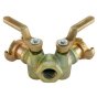 Twin Tap Outlet 3/4" Female Inlet with Twin Coupling Outlet and Shut Off Taps