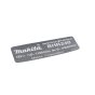 Name Plate for Makita BHR240 Hammer Drill