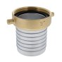 3" BSP Female Aluminium with a Brass Nut Pump Coupling / Hose Tail & Leather Washer