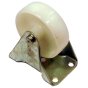 50mm Fixed Nylon Wheel. Plate Fixing: 68mm x 398mm / Fixings: 54mm x 24mm