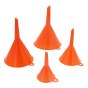 Plastic Funnel Kit 4 Funnels Sizes: 50-120mm