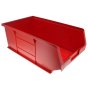 Size 4 Red Plastic Wall Panel Storage Bins - Stackable, Pack of 10