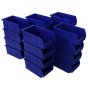 Size 2 Blue Plastic Wall Panel Storage Bins - Pack of 20