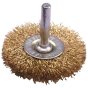 50mm Circular Brush for Surface Cleaning and Rust Removal - Spindle Mounted, 6mm Spindle