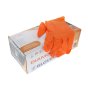 Orange Nitrile Grip Plus Disposable Gloves (Pack of 100) - Large