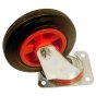 8" Rubber Swivel Castor with Roller Bearing Centres
