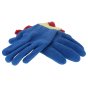 Kevlar Knitted Protection Gloves Fully Latex Coated Blue Large