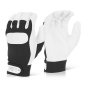 Drivers Glove High Quality Soft Grain Leather Knitted Back Velcro Cuff LGE