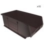 Black Plastic Wall Panel Storage Bins Size 4 - Pack of 10