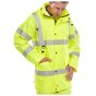Jubilee Jacket Hi -Vis Class 3 Front Zip Detachable Hood Saturn Yellow XXXL