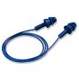 Uvex Whisper+ Detectable Earplug with Cord Reusable Plastic Plug Blue
