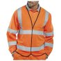 Long Sleeve Jerkin Hi-Vis Reflective Material Velcro Fastening ISO20471 4XL