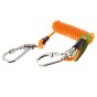 Coil Tool Lanyard PU covered Aircraft Cable c/w Carabiner Extended 51" MED