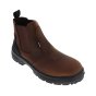 Size 10 Brown Dealer Boot S3 PU/Rubber Steel Toe Cap 200 Joule