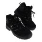 Size 4 Black Click Trainer Safety Boot - Leather Upper, Steel Toe Cap, Oil and Slip Resistant Sole
