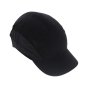 Reduced Peak First Base 3 Cap Black with Side Mesh Ventilation EN812 Conformant