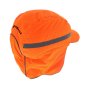 Hi-Vis Orange EN812:A1 Winter Bump Cap - Flexible ABS Shell, 360° Reflective