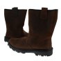 Sherpa Fur Lined Rigger Boot, Dual Density Polyurethane Brown Rubber - Size 11