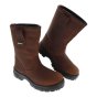 Click Rigger Boot Water Resistant Leather Upper Fur Lined Brown Size 05