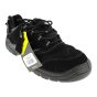 Trainer Shoe Dual Density PU Sole w Leather Upper Steel Toe Cap - Black (Size 12)