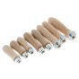 Sizes 0 (75mm, 3") - 3 (140mm, 5.5") File Handles, 8 Pack