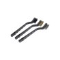 3 Piece Abrasive Brush Set - Nylon, Brass, Wire Filled Heads for Cleaning