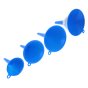 4 Piece Plastic Funnel Set - 50mm to 115mm Diameters, Tough Construction