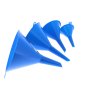 4 Piece Plastic Funnel Set - 50mm to 115mm Diameters, Tough Construction