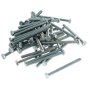 M6 x 75mm Zinc Plated 8.8 HT DIN 933 Setscrews 50 Pack