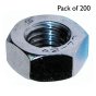 Metric Plain Nuts, Stainless Steel, Size: M3 - Pack of 200