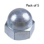 Dome Nuts, Zinc Plated, Size: M16 - Pack of 5