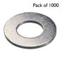 Form A Flat Washers (Heavy Duty), Zinc Plated, I.D. 3mm - Pack of 1000