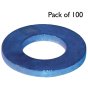 Table 3 Flat Washers, Zinc Plated, I.D: 1", Pack of 100