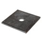 Square Plate Washer, M16 (Hole) Size: 4", Thick: 6mm - Each