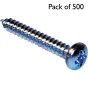 Self Tapper / Tapping Screws, Pan Head - Size: 12, Length: 1.1/2", Pack of 500