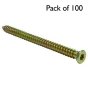 Concrete Screws, T30 Torx Head, (Zinc/Passivated) Size: 7.5 x 130 - Pack of 100