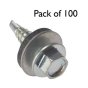Tec Fix Stitching Screw (Hex Head), Size: 6.3 x 22 (5mm Thick) - Pack of 100