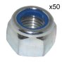 UNF Nylon Insert Locking Nuts, Size: 5/8". Pack of 50
