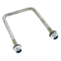 Square U-Bolt 80 x 86 mm, 30 mm Thread, Zinc Plated, Nuts & Washers