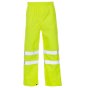 High-Visibility Waterproof Overtrousers - Yellow, Size: Medium
