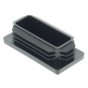 Polished Rectangular Ribbed Insert for 2 x 1 Tube, Size: 50.8 x 25.4mm