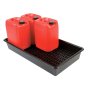Drum Drip Tray Fits 6 x 25L Drums 100 x 55 x 15cm w/ Removable Grid Base