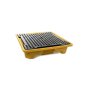 Spill Pallet for 4 x 205L Drum - 146 x 146 x 30cm Capacity 249ltr in Yellow