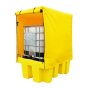 Framed Covered Spill Pallet for Single IBC 176x135x241cm Capacity 1260ltrs