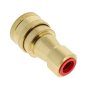 Female Brass Coupling ISO 7241-B 180 Bar MWP - Thread: 06 (3/8")