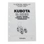 Guide/Parts List for Kubota RC60R-25B-EU, RC60R-30B-EU Mower Deck - OEM No. 97898 31650