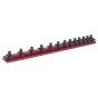 Socket Retaining Rail Magnetic 1/4"Sq Drive 13 Clips Sealey Part No. AK27082