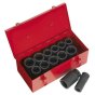 Impact Socket Set 13pc Deep 3/4"Sq Drive Metric/Imperial Sealey Part No. AK687