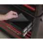 Topchest 4 Drawer Wide Retro Style - Black with Red Anodised Drawer Pulls Sealey Part No. AP41104BR